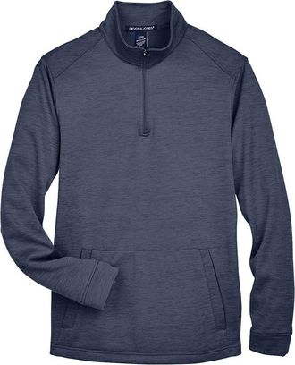 Devon & Jones Newbury Mlange Fleece Quarter-Zip Pullover