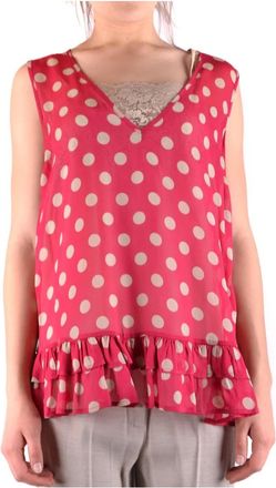 Twinset Mouwloze top - Dames - Tops zonder mouwen - Rood - S - Tops