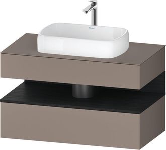 Duravit Duravit - Qatego Consola Mueble Bajo Lavabo, 1 Extra&iacute;ble, 1 Caj&oacute;n
