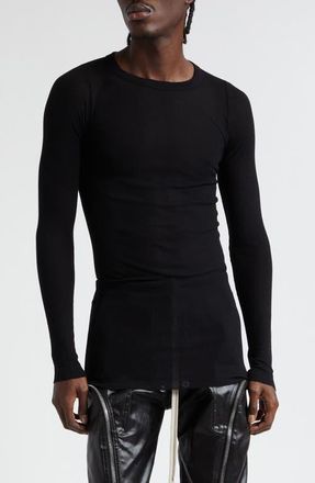 Rick Owens Forever Rib Jersey T-Shirt in Black at Nordstrom, Size X-Large