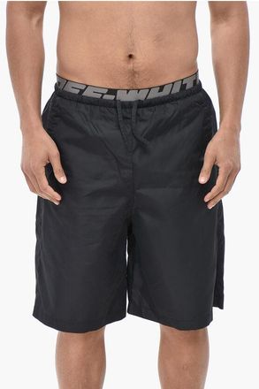 Off-white PERMENENT Boxer Swim Shorts INDUSTRIAL With Logo Elastic size Xxl
