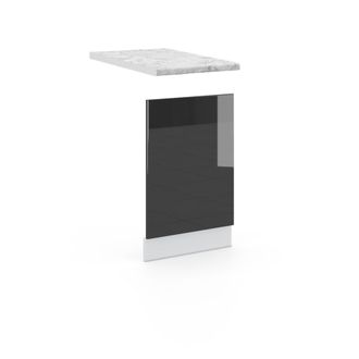 Vicco Panel Frontal Fame-line, Antracita Alto Brillo, 45 Cm, Et M&aacute;rmol