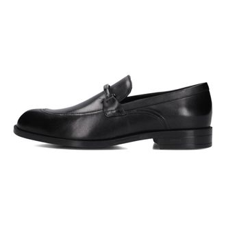 HUGO BOSS Schoenen, Heren, Zwart, 44 EU, Wol, Zwarte Leren Loafers voor Mannen