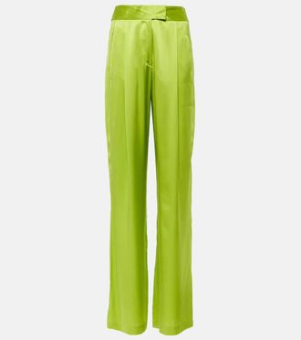 The Sei High-rise silk satin wide-leg pants