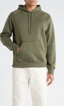Carhartt Work in Progress Chase Fleece Hoodie in Leaf /Gold at Nordstrom, Size Xx-Large