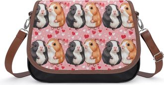 Generic Cute Guinea Pigs Lovers Womens Crossbody Bag Fashion Shoulder Handbags Message Tote Bag with Adjustable Strap