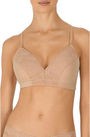 Natori Bliss Perfection Maternity Wireless T-Shirt Bra in Cafe at Nordstrom, Size 30Ddd