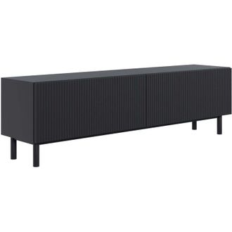 Selsey Selsey Veldio New - Mobile TV con frontale a doghe, Nero, 140 cm