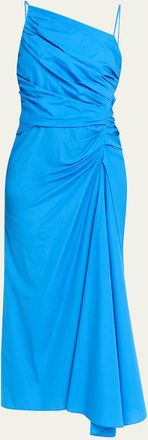 A.L.C. Juno Ruched One-Shoulder Midi Dress