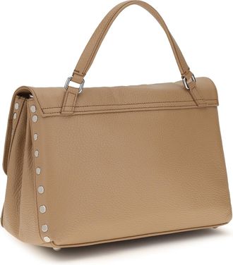 Zanellato Womens Handbag Postina Daily Brown Cantucci Calf Leather Shoulder Bags