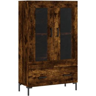 vidaXL Highboard Smoked Oak 69.5x31x115 cm Engineered Wood Vidaxl