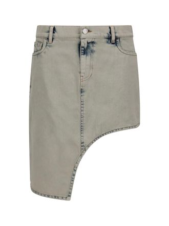 Coperni Asymmetric Denim Miniskirt