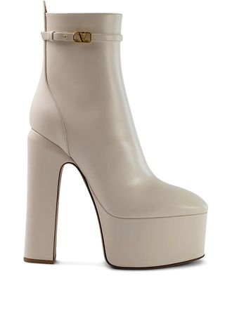 Valentino Garavani Laarzen met plateauzool - Beige