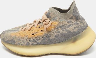 adidas Boost 350 V2 Size 37.5 Grey Cotton Knit Lace Up Sneakers