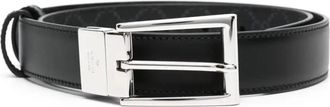 Gucci Belts, male, Black, Size: 85 CM Reversible Belt with Rectangular Buckle