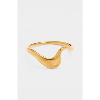 Katie Loxton Marina Wave Ring in Gold Coated at Nordstrom, Size X-Large