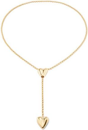 UNOde50 Double Heart Y Necklace in Gold at Nordstrom