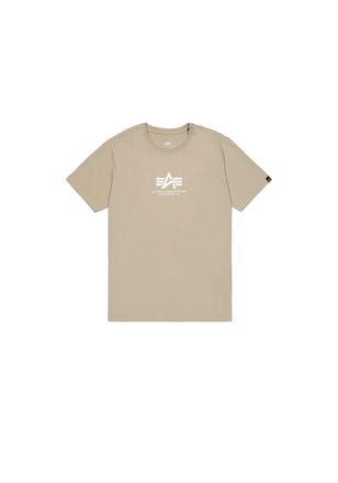 Alpha Industries T-Shirt ALPHA INDUSTRIES Basic T-Shirt ML, Herren, Gr. M, beige (vintage sand), Obermaterial: 100% Baumwolle, Shirts T-Shirt