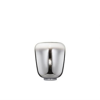 Luce-Ambiente-Design Smoke Lamp in Black Metal and Smoky Gray Glass Diffuser