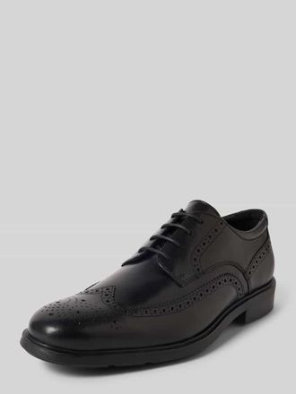 Geox Derby aus Leder Modell DUBLIN in Black, Gr&ouml;&szlig;e 42