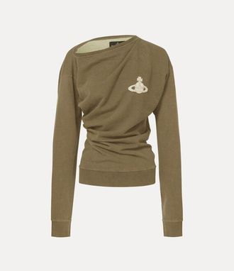 Vivienne Westwood Ls Hebo Sweatshirt Washed Felpa Green XL Unisex
