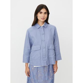 Masai MaJurelle Linen Overshirt in Stonewash at Nordstrom, Size X-Small