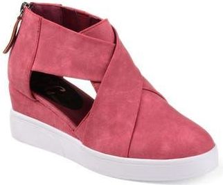 Journee Collection JOURNEE Seena Crossover Platform Wedge Pump in Pink at Nordstrom Rack, Size 5.5 M