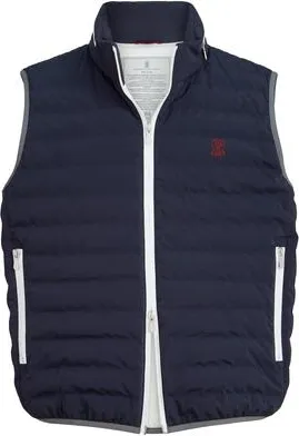 Brunello Cucinelli Nylon down vest in Navy Blue at Nordstrom, Size Xx-Large Eu