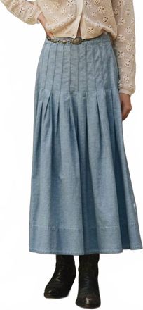 The Great. Rhythm Midi Skirt In Boiler Wash