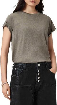 AllSaints Anna Shimmer T-Shirt in Khaki Green at Nordstrom Rack, Size X-Small