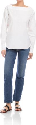 Fifteen Twenty Elyse Boatneck Top In Off White