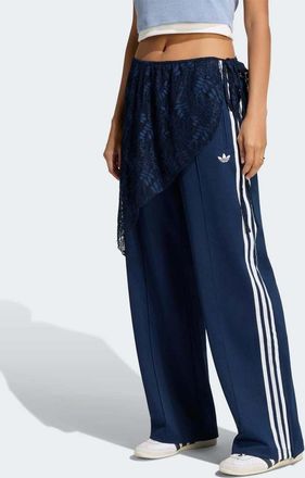 adidas Originals pantaloni della tuta Firebird ampi 2 in 1 con gonna in pizzo in navy collegiate-Blu
