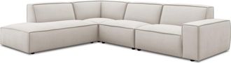 Castlery Customized Ivory Performance Left-Facing Extended Side Chaise Sectional Sofa by Jonathan, Castlery, White