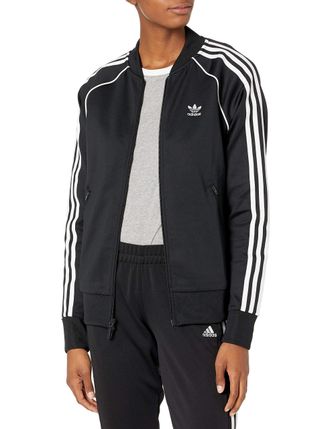 adidas Originals Womens Superstar Tracktop Jacket, Black/White, XL
