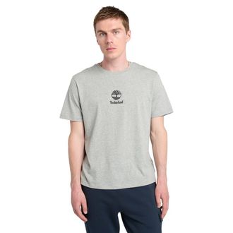 Timberland T-Shirt TIMBERLAND Print Stack Logo Short Sleeve Tee, Herren, Gr. XXL, grau (med gry heather), Single Jersey, Obermaterial: 100% Baumwolle, unifarben,