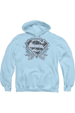 Gildan Superman Sketchy Crest Shield Adult Pull Over Hoodie / Hooded Sweatshirt