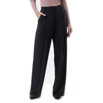 Elisabetta Franchi Wide Trousers, female, Black, Size: XS Trousers