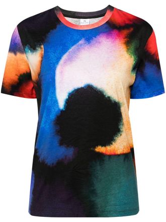 Paul Smith abstract-print cotton T-shirt - Black