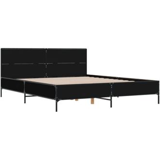 vidaXL Bed Frame without Mattress Black 140x190 cm Vidaxl
