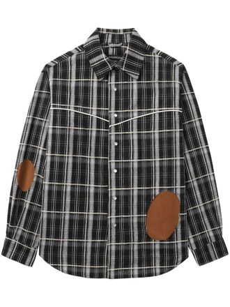 Andersson Bell checked shirt - men - Cotton/Polyester - M - Black