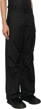 maharishi Embroidered motif wide-leg trousers