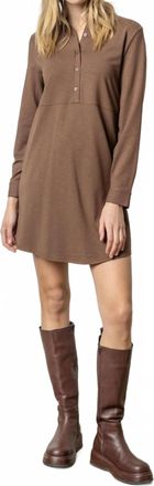 Lilla P Long Sleeve Seamed Shirt Dress In Java