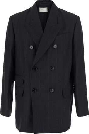 Ami Blazer Doppiopetto Vestibilit&agrave; Boxy - - Jackets - Uomo - Grigio - M