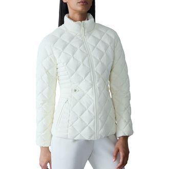 Mackage VIK Diamond Quilted Recycled Down Jacket in Cream at Nordstrom, Size Xx-Large