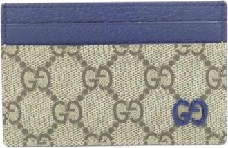 Gucci Pre-owned GG Supreme Canvas Leather Card Case - Heren - Vintage Accessoires - Veelkleurig - ONE Size - Leer - Vintage