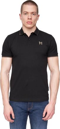 Henleys Heren Henflare Poloshirt (Zwart)