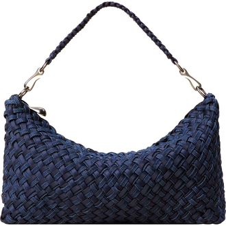 Naghedi Small Porto Half Moon Double Weave Denim Bag in Indigo at Nordstrom