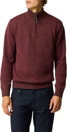 Rodd & Gunn Merrick Bay Quarter Zip Sweater in Flame at Nordstrom, Size Xxx-Large