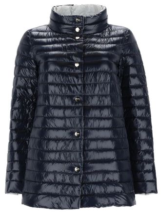 Herno Glossy Quilted High Collar Polyamide Down Jacket