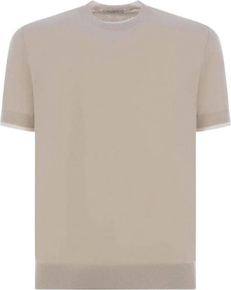 Paolo Pecora Maglione girocollo a maniche corte - Toni neutri